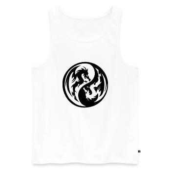 Dragon Ying Yans - Débardeur bio Premium Homme - blanc - Devant - Michal (187cm)