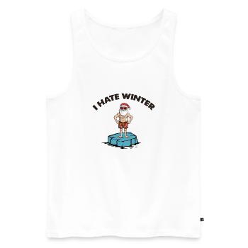 Santa Claus Floe Winter - Men's Premium Organic Tank Top - white - Front - Michal (187cm)