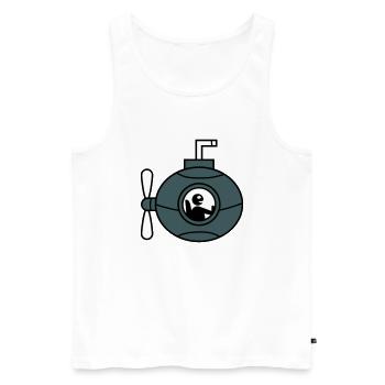 U-Boot Unterseeboot Tauchgang Tauchboot Kapitän - Männer Premium Bio Tank Top - Weiß - Vorne - AI Model Male 178 light (178cm)