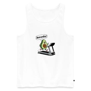 Avocardio - Débardeur bio Premium Homme - blanc - Devant - Michal (187cm)