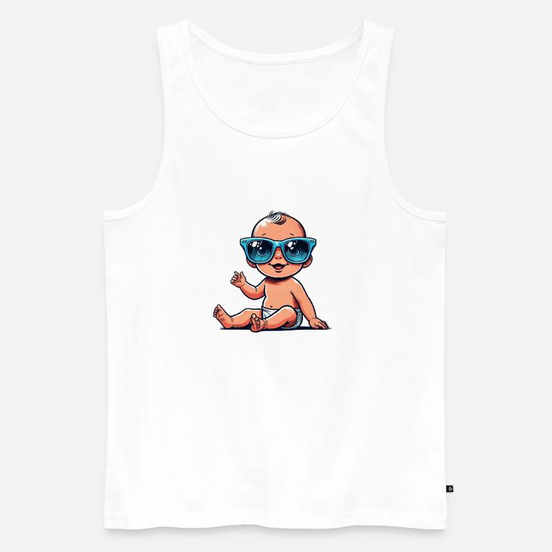 baby comic - Männer Premium Bio Tank Top - Weiß