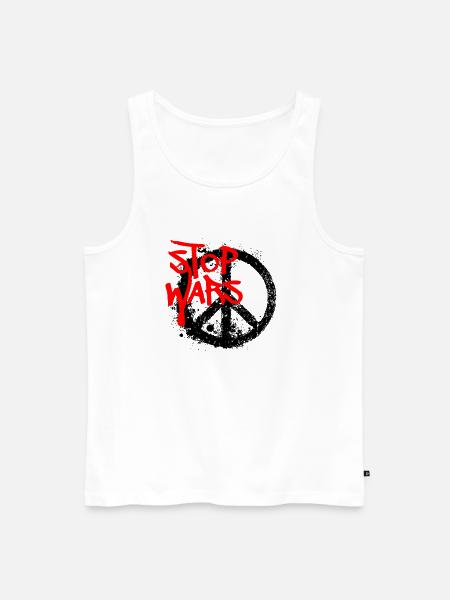 Peace - Männer Premium Bio Tank Top - Weiß