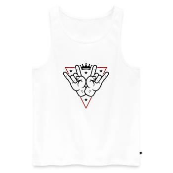 Hand Party Zeichen Feiern - Männer Premium Bio Tank Top - Weiß - Vorne - Michal (187cm)