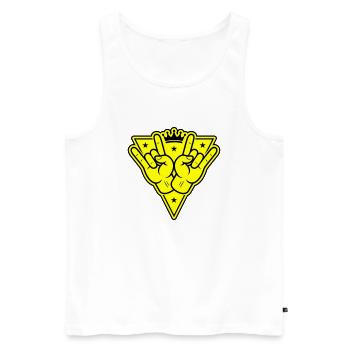 Hand Party Zeichen - Männer Premium Bio Tank Top - Weiß - Vorne - Michal (187cm)
