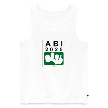 Bier Liga Logo ABI 2025 Grün - Männer Premium Bio Tank Top - Weiß - Vorne - AI Model Male 178 light (178cm)