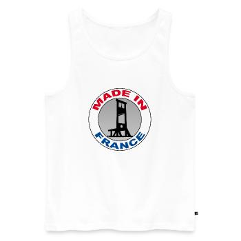guillotine - Männer Premium Bio Tank Top - Weiß - Vorne - Michal (187cm)