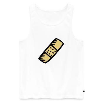 pflaster_2c - Männer Premium Bio Tank Top - Weiß - Vorne - Michal (187cm)