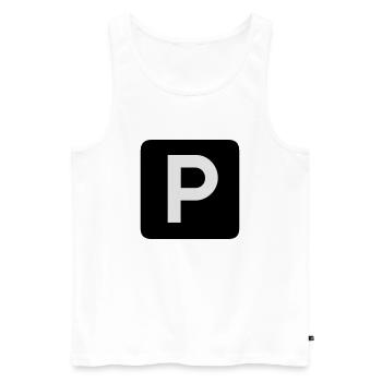 Parking place - Men's Premium Organic Tank Top - white - Front - AI Model Male 178 light (178cm)