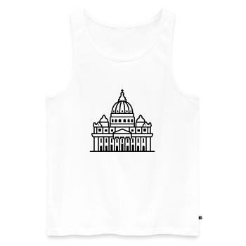 Home of Pontifex - Männer Premium Bio Tank Top - Weiß - Vorne - Michal (187cm)