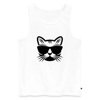 Cat, cat, animal, pet, pet - Men's Premium Organic Tank Top - white - Front - AI Model Male 178 light (178cm)