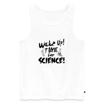 Science - Männer Premium Bio Tank Top - Weiß - Vorne - AI Model Male 178 light (178cm)