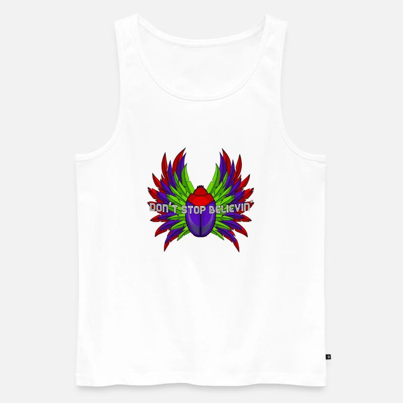 Don't Stop Believin' - Männer Premium Bio Tank Top - Weiß