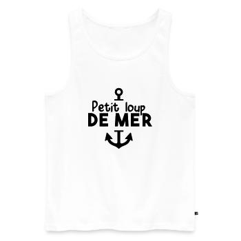 Petit loup de mer - Débardeur bio Premium Homme - blanc - Devant - Michal (187cm)