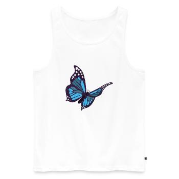Schmetterling Geschenk Tier Natur Wald Geburtstag - Männer Premium Bio Tank Top - Weiß - Vorne - AI Model Male 178 light (178cm)