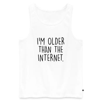 Older than the internet - Men's Premium Organic Tank Top - white - Front - AI Model Male 178 light (178cm)