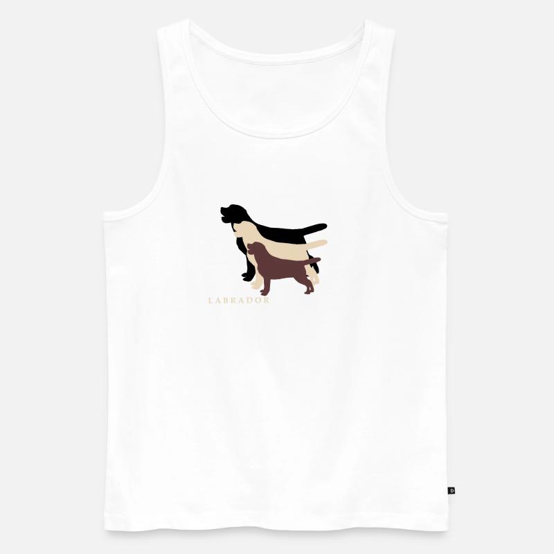 Labrador - Männer Premium Bio Tank Top - Weiß