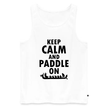 Drachenboot Racing Crew Paddlers Wassersport - Männer Premium Bio Tank Top - Weiß - Vorne - Michal (187cm)