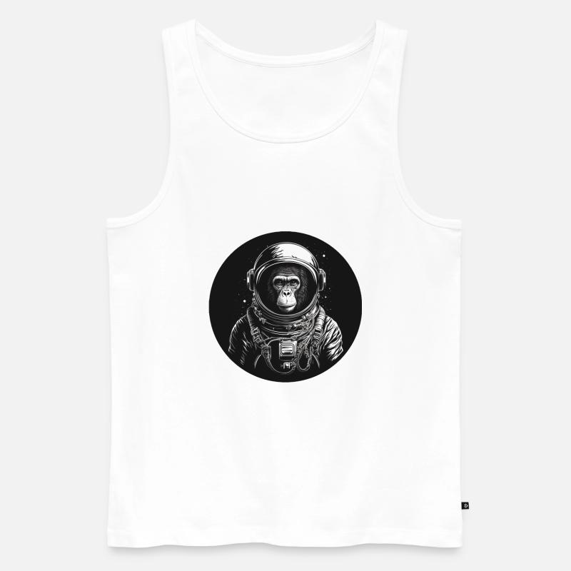 Spacemonkey - Männer Premium Bio Tank Top - Weiß