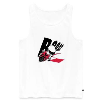 MOTO GP ROAR - Männer Premium Bio Tank Top - Weiß - Vorne - AI Model Male 178 light (178cm)