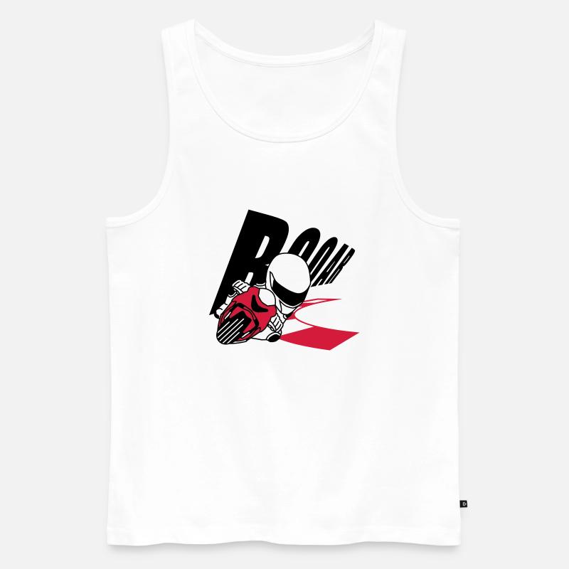 MOTO GP ROAR - Männer Premium Bio Tank Top - Weiß