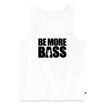 be more bass - Men's Premium Organic Tank Top - white - Front - Michal (187cm)