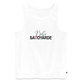 bebe savoyarde - Débardeur bio Premium Homme - blanc - Devant - AI Model Male 178 light (178cm)