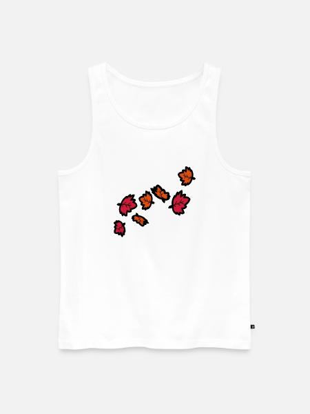 Autumn maple leaves - Men's Premium Organic Tank Top - white