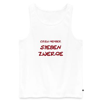 CREW_MEMBER_7Dwarfs - Männer Premium Bio Tank Top - Weiß - Vorne - Michal (187cm)