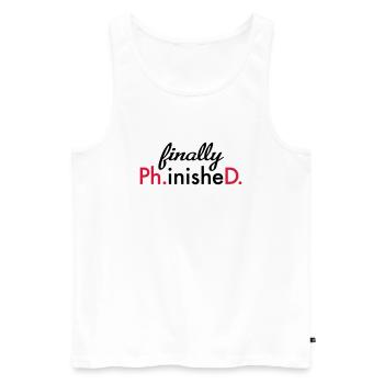 phd - Débardeur bio Premium Homme - blanc - Devant - AI Model Male 178 light (178cm)