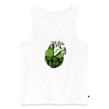 Artichoke heart - Men's Premium Organic Tank Top - white - Front - AI Model Male 178 light (178cm)