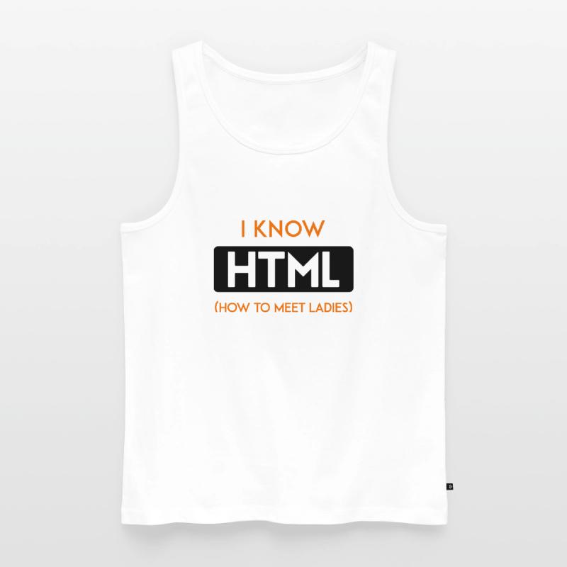 HTML web developer entwickler CSS Programmierer Männer Premium Bio Tank Top