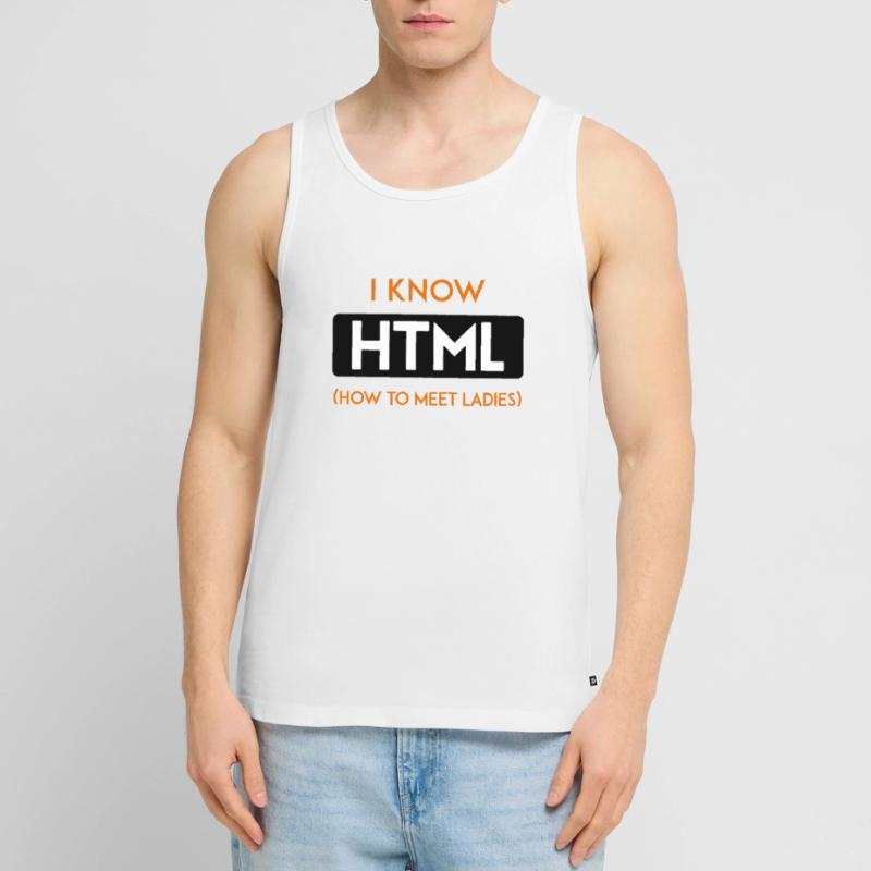 HTML web developer entwickler CSS Programmierer Männer Premium Bio Tank Top