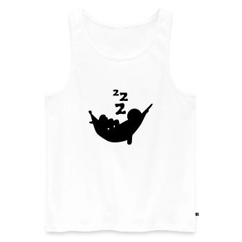 hammock sleep snore nap character - Men's Premium Organic Tank Top - white - Front - AI Model Male 178 light (178cm)