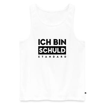 Ich bin schuld Standard - Männer Premium Bio Tank Top - Weiß - Vorne - AI Model Male 178 light (178cm)