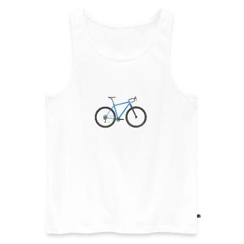 Cyclocrosser Gravel Bike Fahrrad - Men's Premium Organic Tank Top - white - Front - AI Model Male 178 light (178cm)