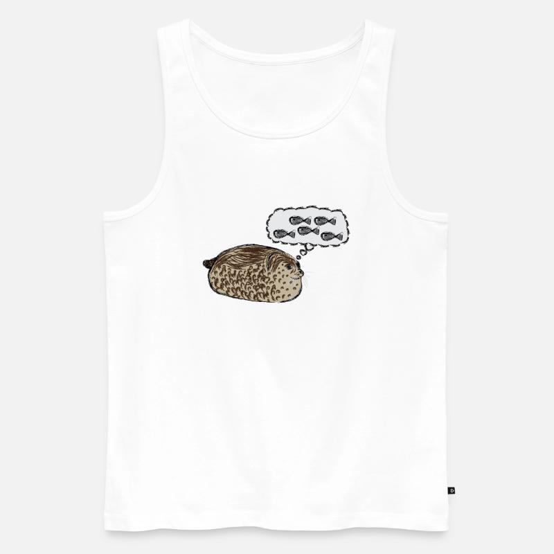 Phoque épais rêve de poisson / Chubby Seal I - Débardeur bio Premium Homme - blanc