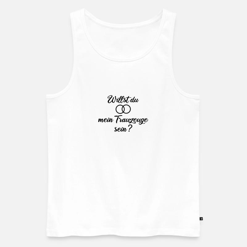 Willst du mein Trauzeuge sein? - Männer Premium Bio Tank Top - Weiß
