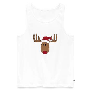 Noël drôle pour les enfants en cadeau - Débardeur bio Premium Homme - blanc - Devant - AI Model Male 178 light (178cm)