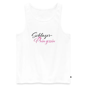 Ich bin die Schlagerprinzessin - Männer Premium Bio Tank Top - Weiß - Vorne - Michal (187cm)