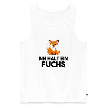 Bin Halt Ein Fuchs - Männer Premium Bio Tank Top - Weiß - Vorne - AI Model Male 178 light (178cm)