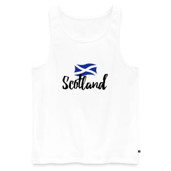 Scotland - Männer Premium Bio Tank Top - Weiß - Vorne - Michal (187cm)