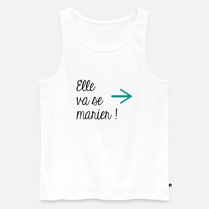 Sie heiratet! - Männer Premium Bio Tank Top - Weiß