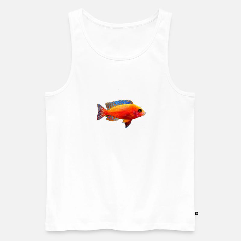 Fisch bunt - Männer Premium Bio Tank Top - Weiß