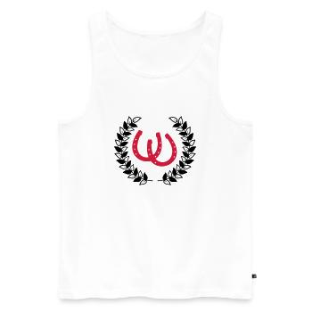 Hufeisen - Männer Premium Bio Tank Top - Weiß - Vorne - Michal (187cm)