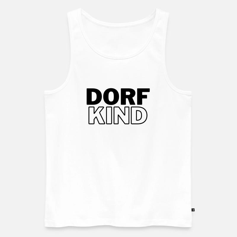 Dorf-Kind (groß) - Männer Premium Bio Tank Top - Weiß