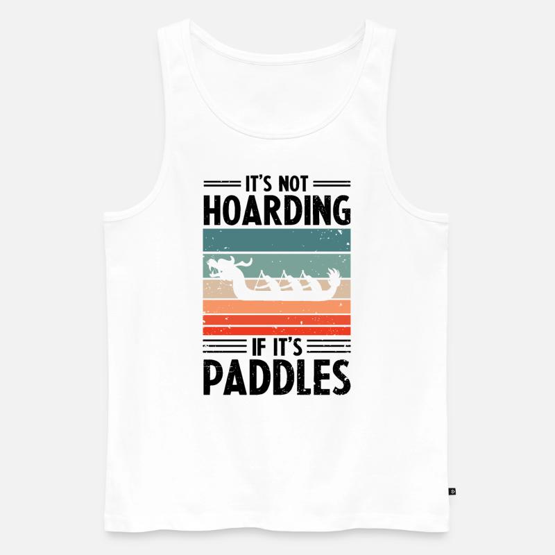Drachenboot Trainer und Drachenboot - Männer Premium Bio Tank Top - Weiß