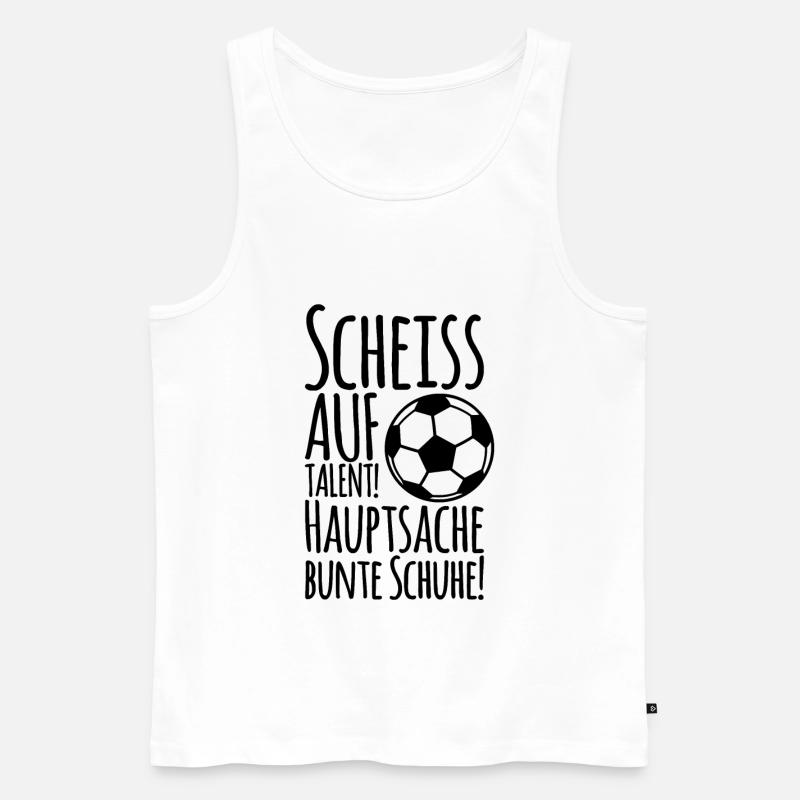 SCHEISS AUF TALENT! - Männer Premium Bio Tank Top - Weiß