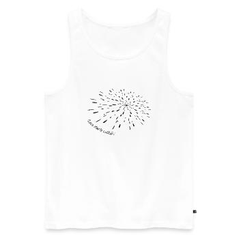 Beautiful saying - Love starts within - Black - Men's Premium Organic Tank Top - white - Front - AI Model Male 178 light (178cm)
