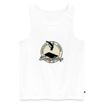 trampolining trampoline - Men's Premium Organic Tank Top - white - Front - AI Model Male 178 light (178cm)