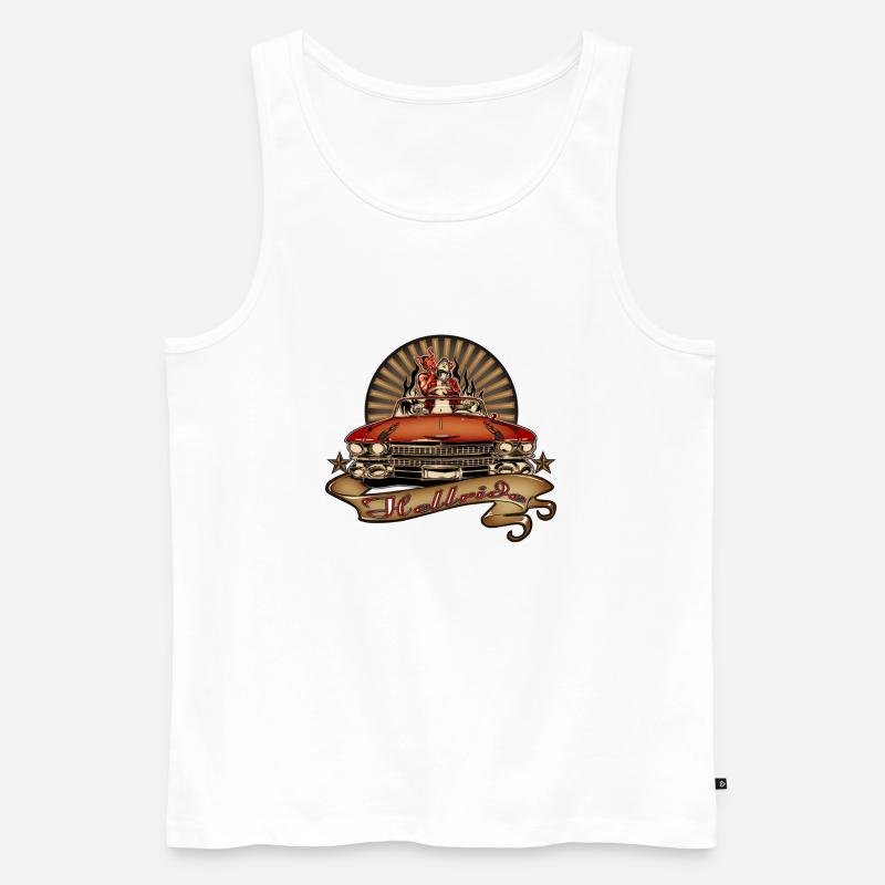 Hellride - Männer Premium Bio Tank Top - Weiß